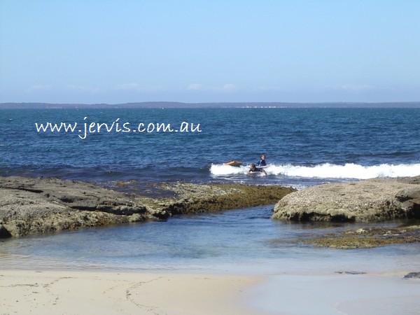 Body boarding Jervis Bay